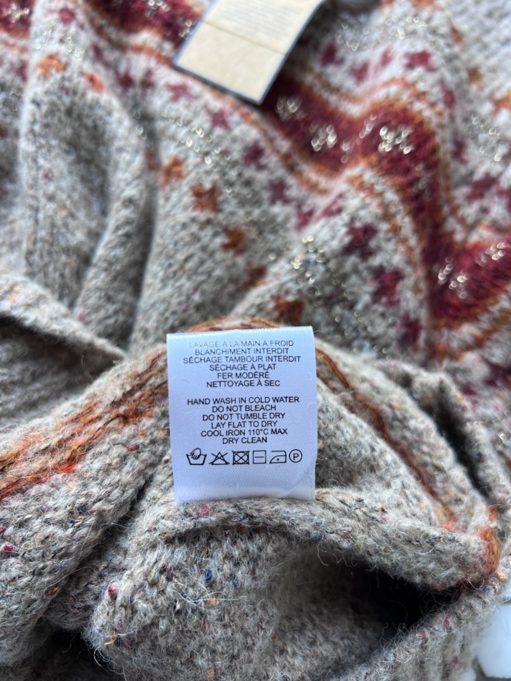 Soeur Grey Merino Wool Oversized Knit Sweater - Size FR 38 (NWT) - Picture 5 of 7